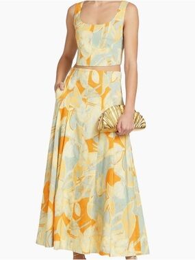 A.L.C. Matching Set Eve pleated A-line midi skirt with Isabel Crop Top Women’s 0